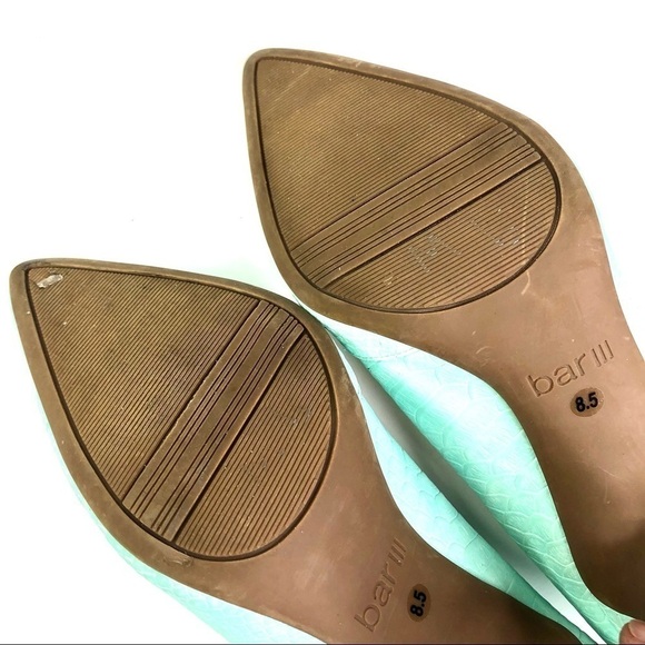 Bar III seafoam green faux crocodile pumps retro 1980s 8.5 - Picture 10 of 11